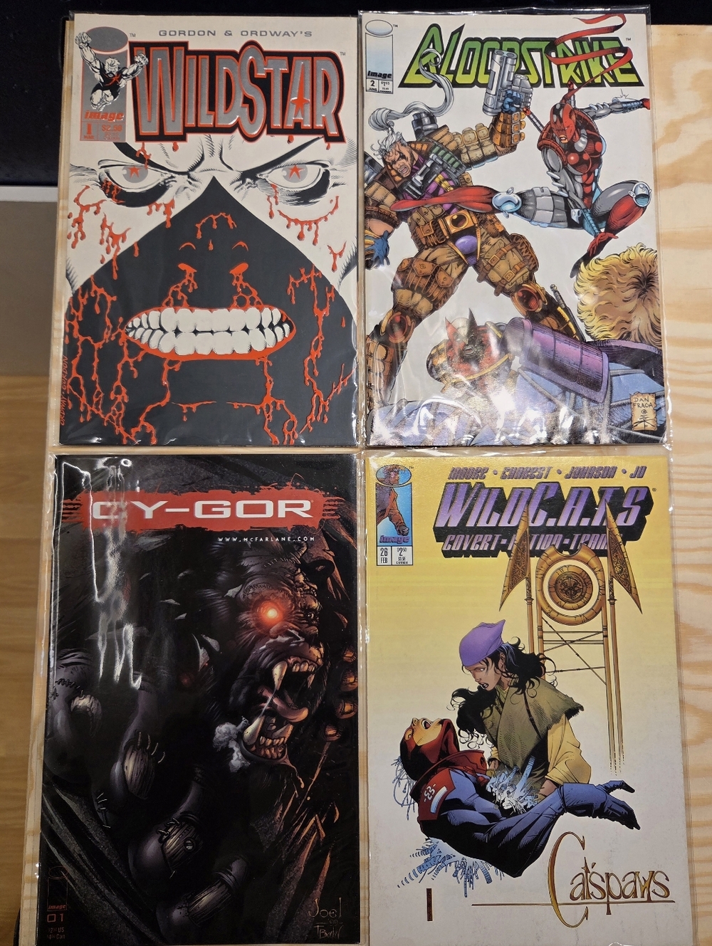 1990s Image Comic Books - WildStar, Bloodstrike, Cy-Gor, Wildcats (Set of 7)